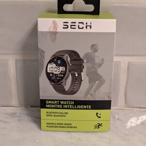 Black Smartwatch with Bluetooth Calling